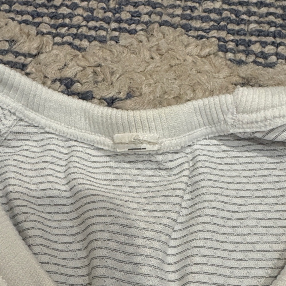 white lulu Long Sleeve Women's Top - Picture 2 of 3